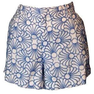 Joe Fresh Cotton Floral Embroidered Blue & White Shorts